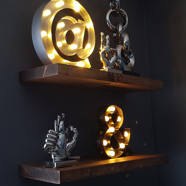 Półka deska drewniana lite drewno ukryty niewidoczny montaż LOFT - obrazek 8