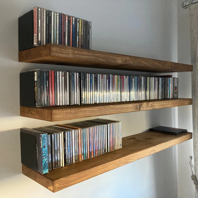 Półka deska drewniana lite drewno ukryty niewidoczny montaż LOFT - obrazek 4