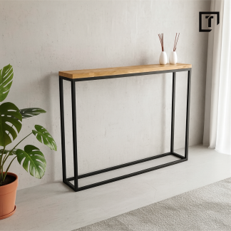 Nowoczesna Konsola / stolik konsolowy / stolik przyścienny / Dąb dębowa loft industrialna