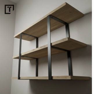 1x Wspornik z płaskownika, uchwyt,  stelaż do półki LOFT Retro