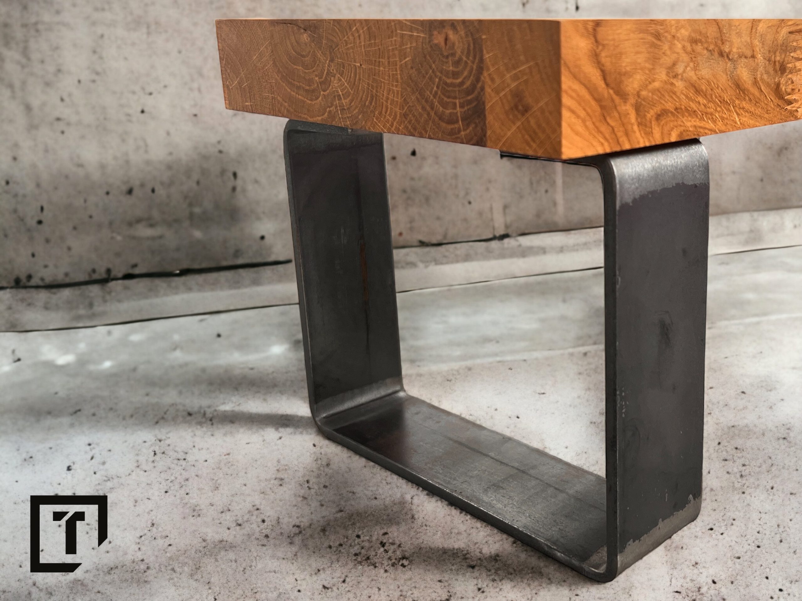 1x Noga płoza nogi stołu stolika z płaskownika w stylu loft - obrazek 3