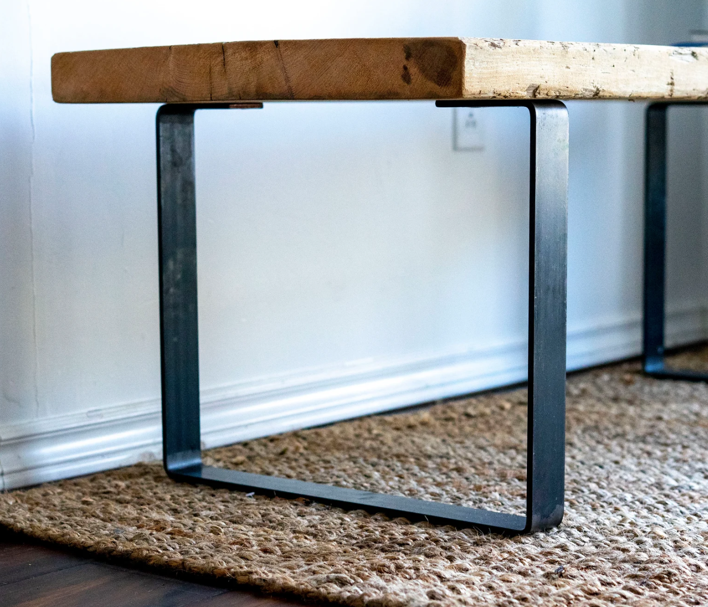 1x Noga płoza nogi stołu stolika z płaskownika w stylu loft