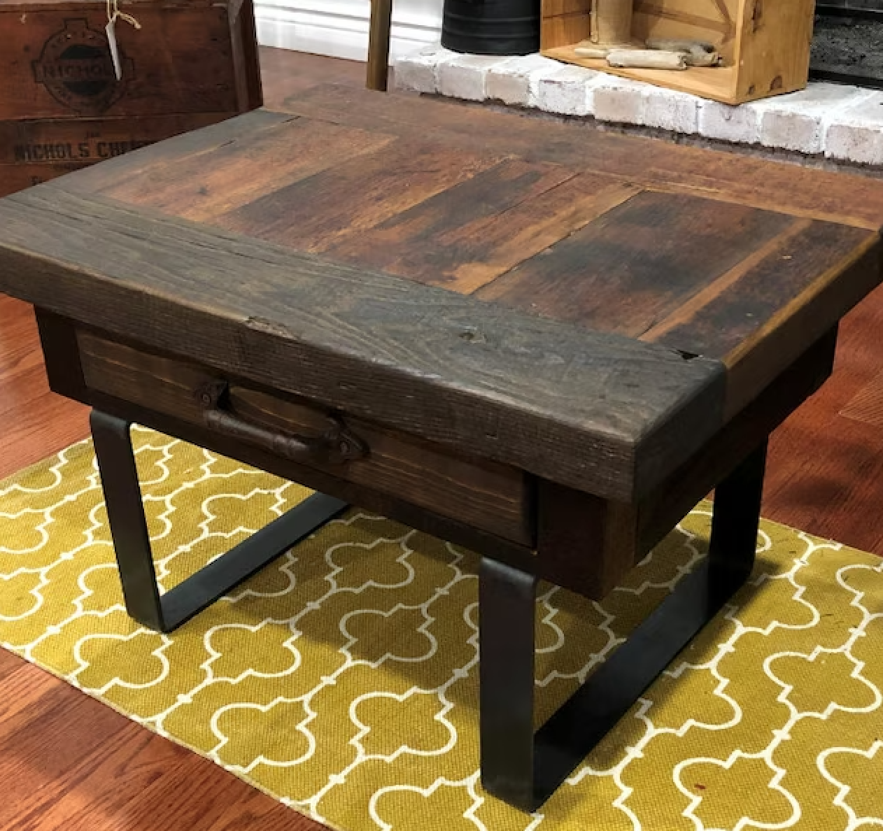 1x Noga płoza nogi stołu stolika z płaskownika w stylu loft - obrazek 6