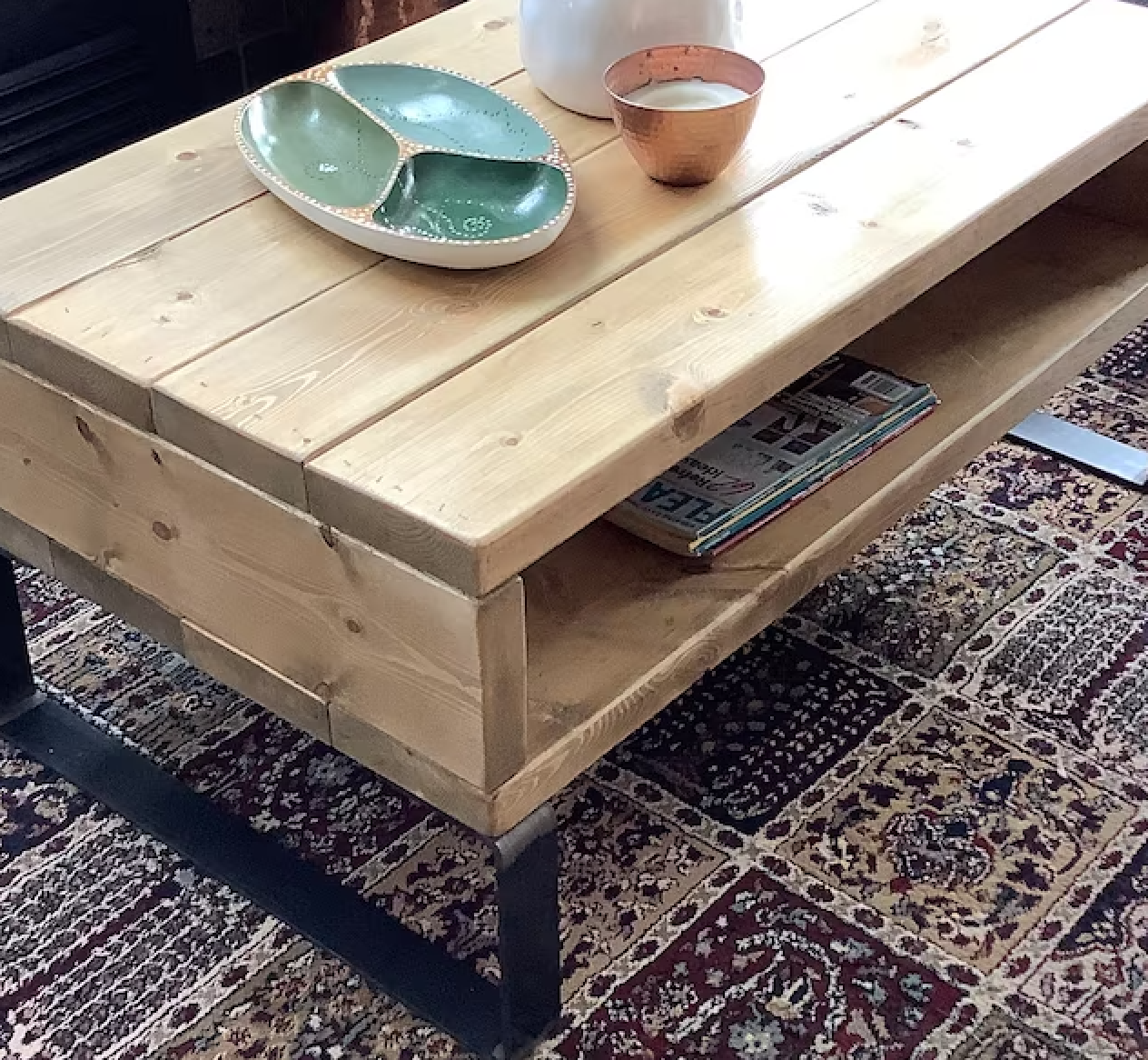 1x Noga płoza nogi stołu stolika z płaskownika w stylu loft - obrazek 7