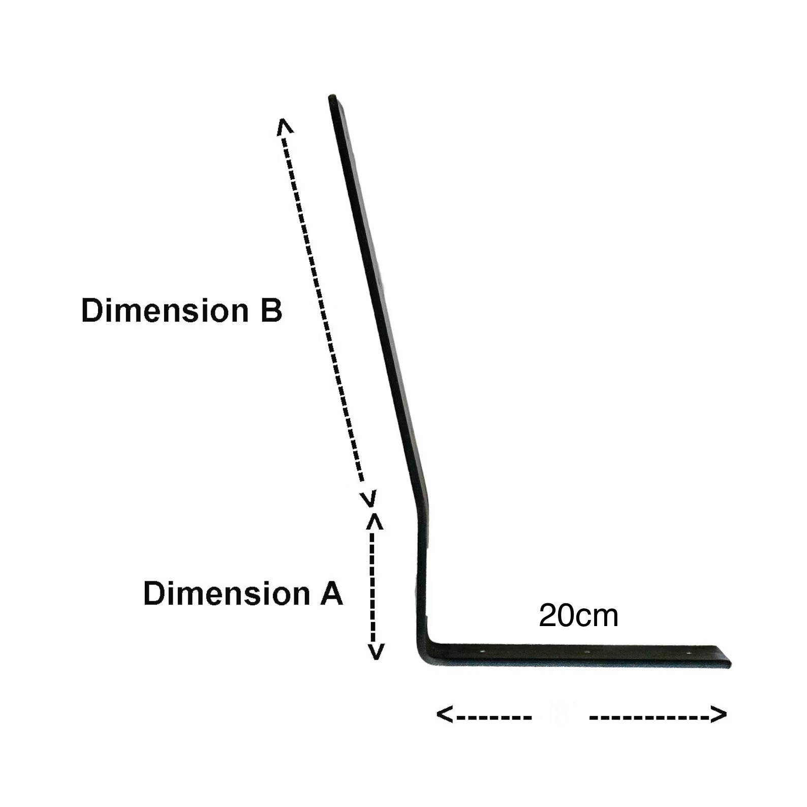 Wspornik oparcia, metalowe oparcie ławki, wspornik kątowy, ławka rustykalna wspornik L - obrazek 2