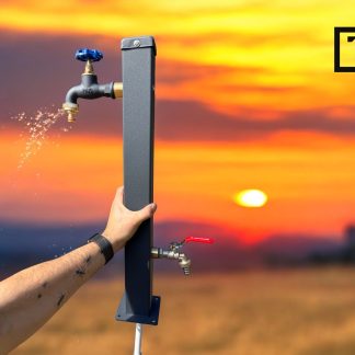 Podwójny kran ogrodowy | Słupek wolnostojący | hydrant | Słupek ogrodowy | Kran zewnętrzny wodny