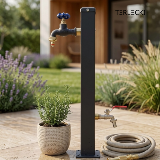 Podwójny kran ogrodowy | Słupek wolnostojący | hydrant | Słupek ogrodowy | Kran zewnętrzny wodny