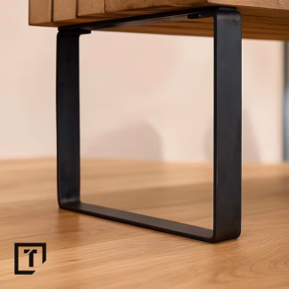 1x Noga płoza nogi stołu stolika z płaskownika w stylu loft