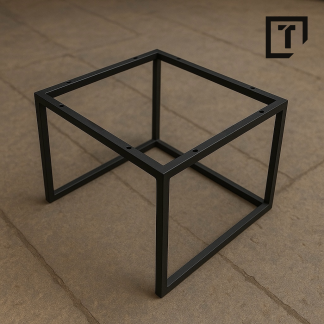 Stelaż pod stolik kawowy, rama stolika, konstrukcja bez blatu, półotwarty